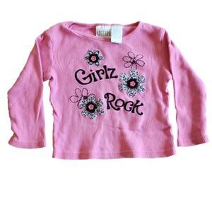 Little LEGENDS Pink Long Sleeve Tee 'Girls Rock'